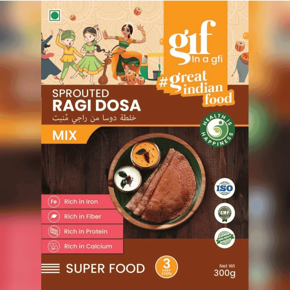 Great Indian Food Sprouted Ragi Dosa Mix 300gm